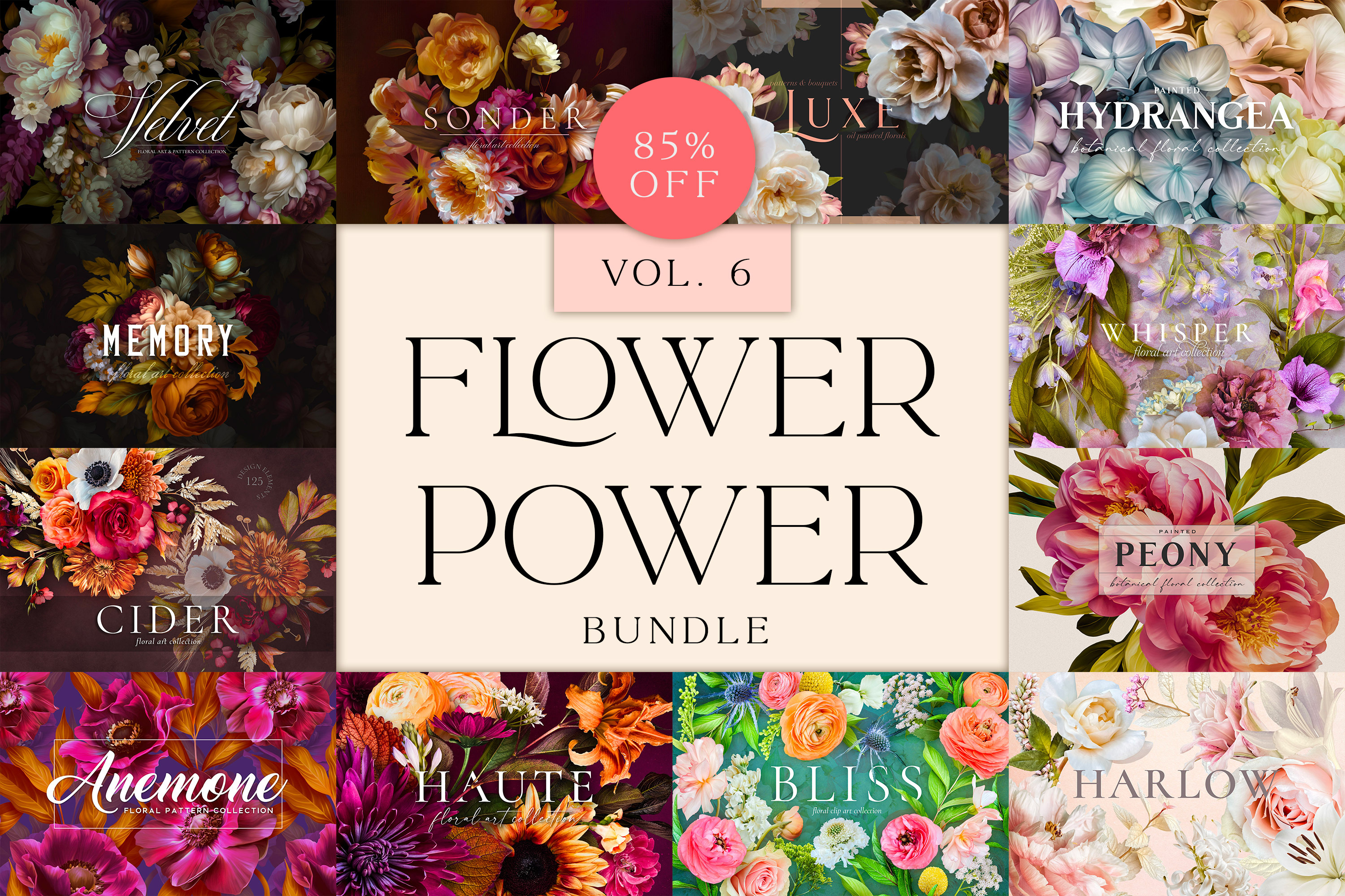 Flower Power Mega Bundle Vol 6, an Object Graphic by Eclectic Anthology