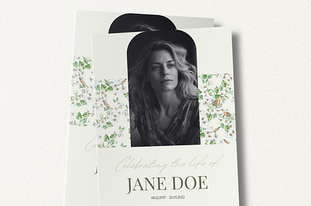 Funeral Program Template Set I Canva