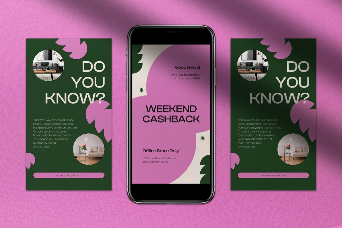 Pink Furniture Instagram Pack, a Social Media Template by graphicook (Photo 5 of 5)