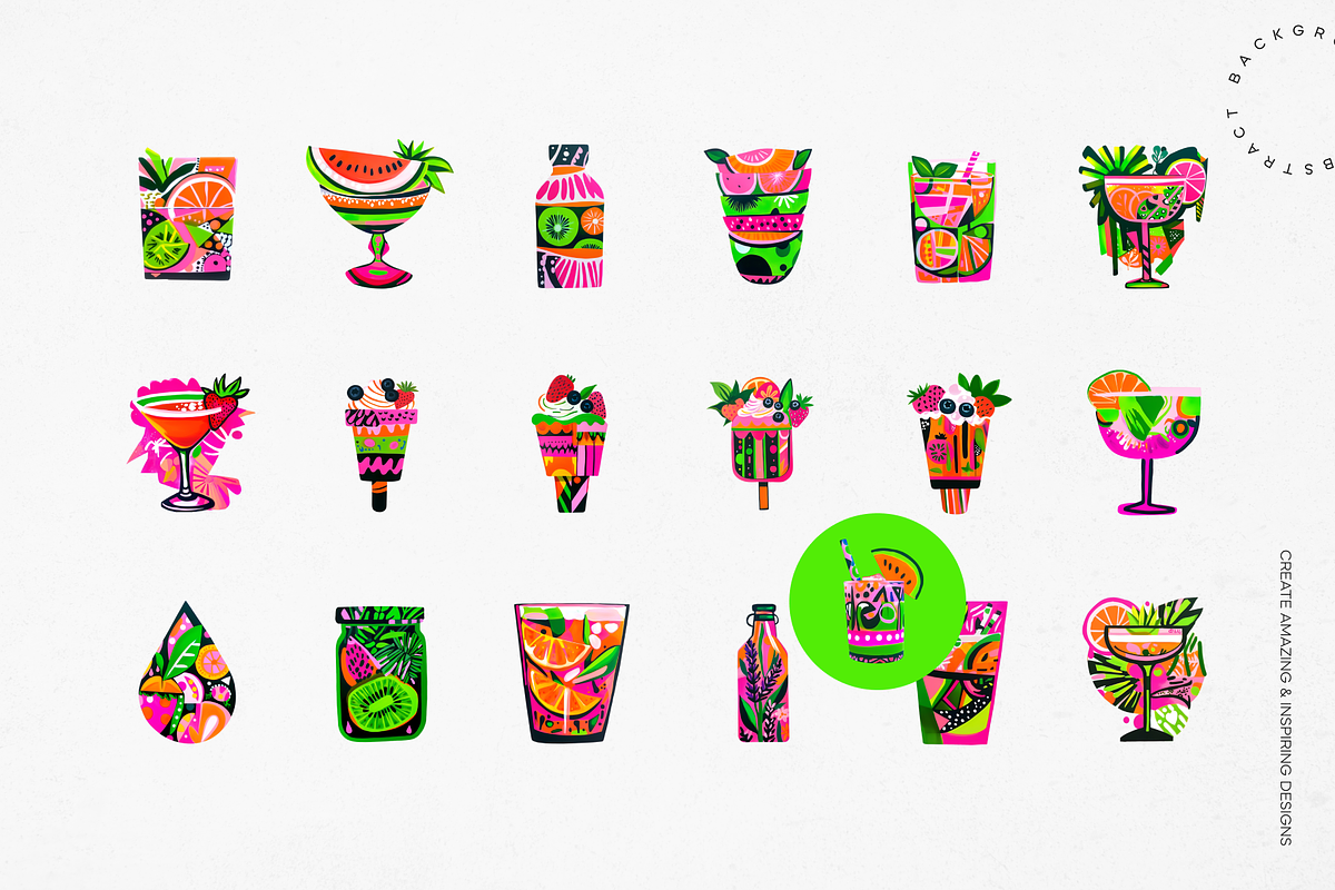 Poster Tropical Summer Vibes, a Seasonal Illustration by Lumeno (Photo 3 of 6)