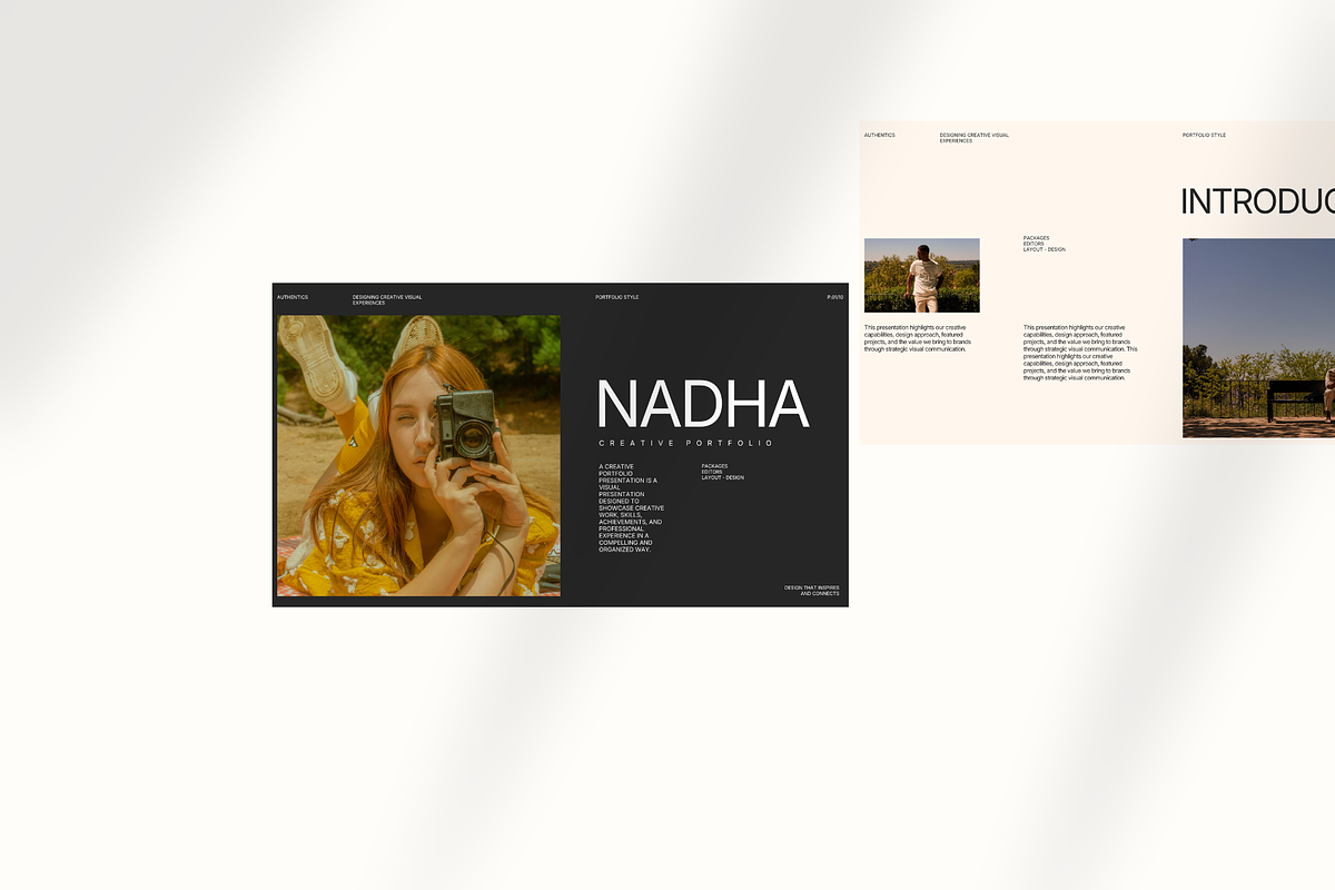 NADHA - Portfolio Google Slide, a Presentation Template by Rocket Template (Photo 2 of 6)