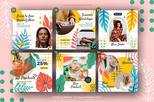 Tropical Leave Social Media Template