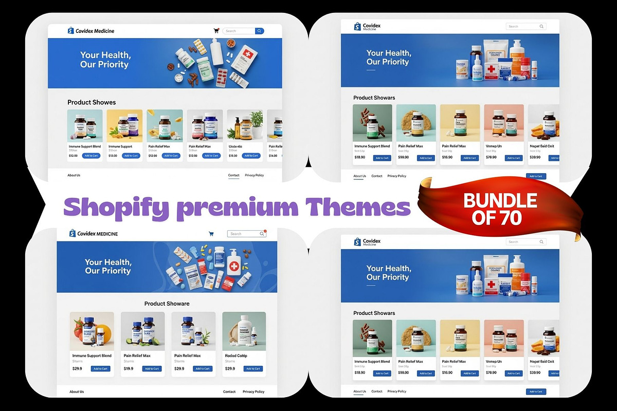 Shopify Premium Themes Bundle 70, a Shopify Template by Crox Studio | Digital (Photo 31 of 59)