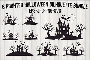 Spooky Haunted House Bundle, an Illustration by Designs_River