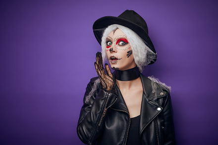 Surprised grey hair witch Halloween, a Person Photo by sunapple