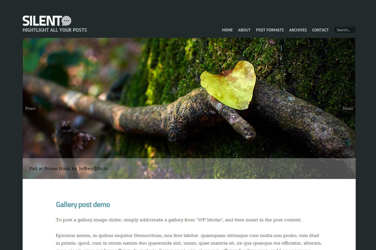 SILENT | Hightlights all your post, a WordPress Template by Bardpresent (Photo 1 of 5)