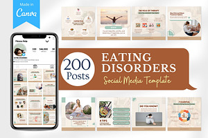 200 Eating Disorders Canva Templates