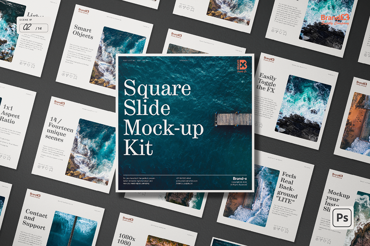 Agenzia I Square Mockup Kit, a Mockup by Brand_x Supply Co. (Photo 3 of 17)