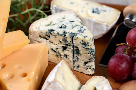 Cheese snack featuring gorgonzola, stilton, and roquefort cheese, a Food & Drink Photo by Apolonia