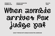 Ligema - Experimental Unique Sans, a Sans Serif Font by Pandeka Studio (Thumbnail 2 of 11)