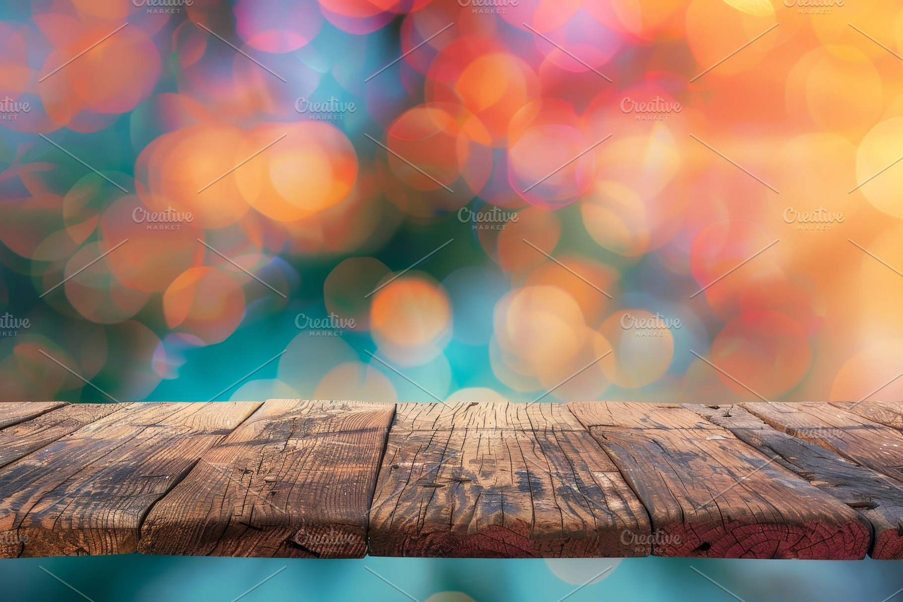 A rustic wooden table top is set aga, a Photo by Tanuart