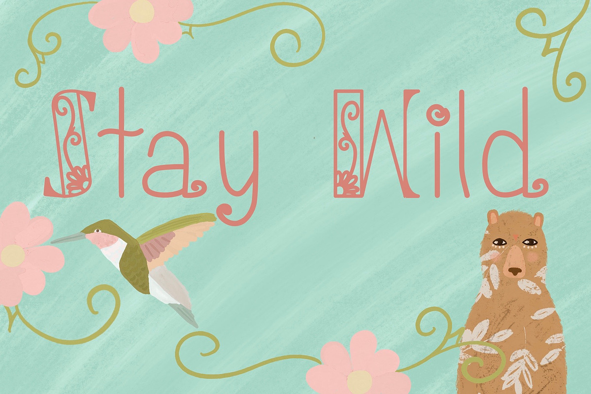 Amelie Hand Drawn Display Font, a Font by Deb M Illustrates (Photo 5 of 5)