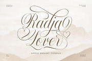 Radja Lover Script, a Script Font by alit design (Thumbnail 1 of 20)