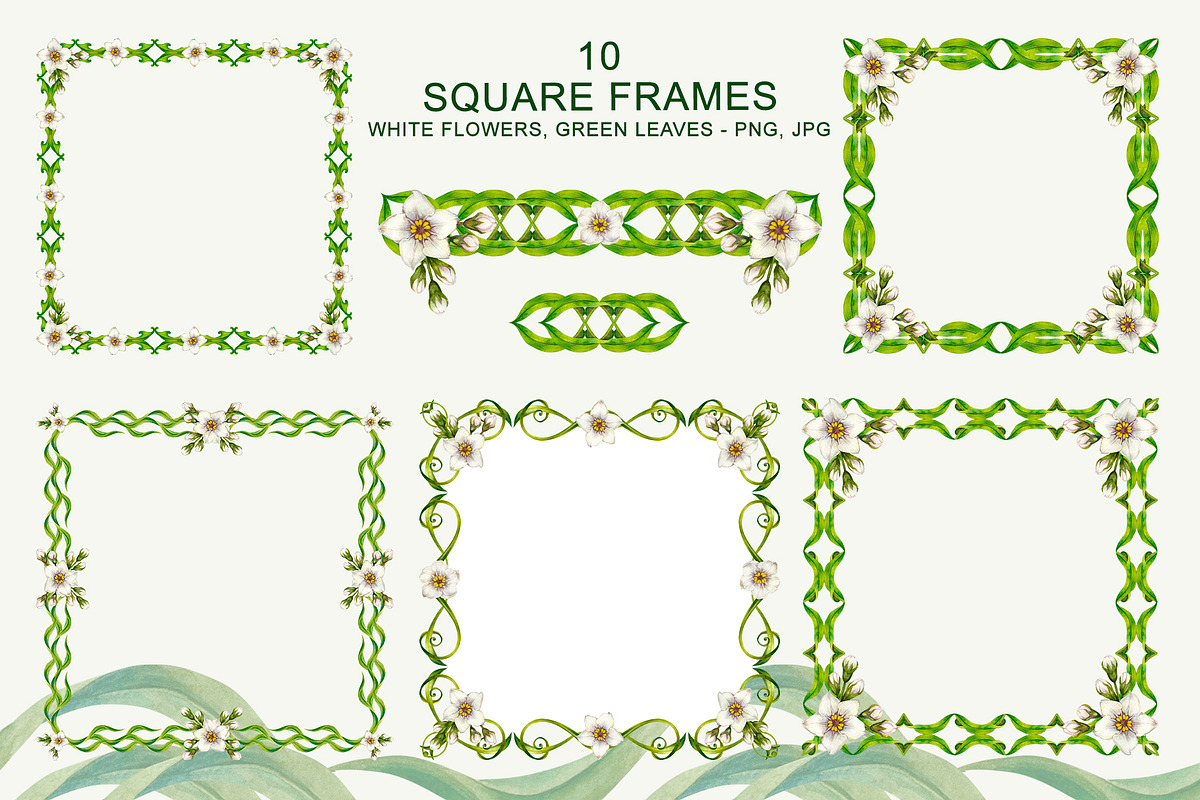Floral frames, botanical watercolor, a Decorative Illustration by EL_SUHOVA (Photo 4 of 15)