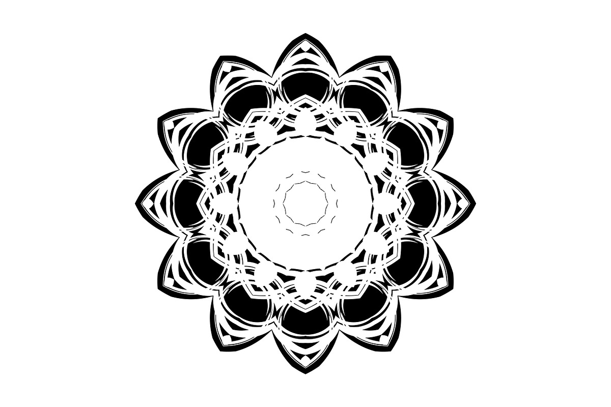 Modern Black and White Mandala Pack, a Decorative Illustration by NJ Himel (Photo 70 of 101)