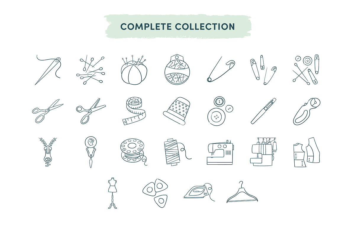 Sewing & Dressmaking Tools Icons, an Icon by Caroline Mackay (Photo 4 of 8)