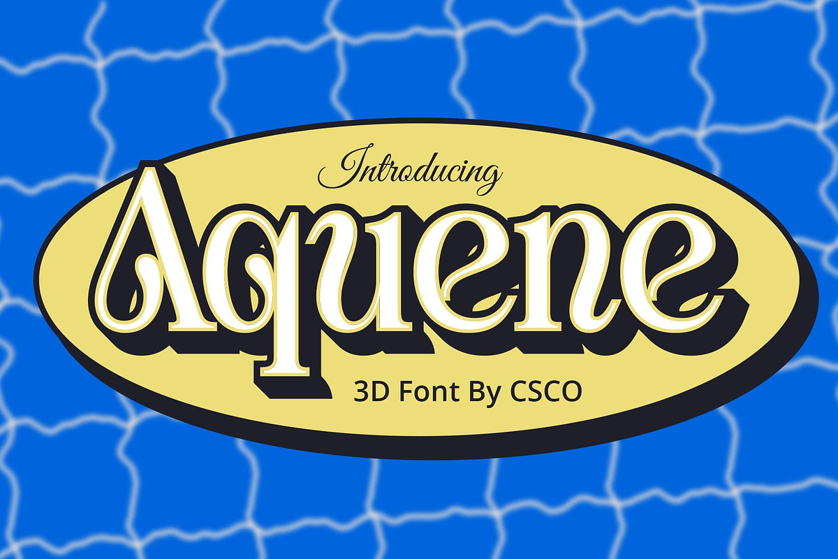 Aquene 3D, a Serif Font by Craft Supply Co. (Photo 1 of 8)