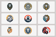 Modern Lion Mascot Logo Bundle, a Branding & Logo Template by Vectorium Studio (Thumbnail 6 of 21)