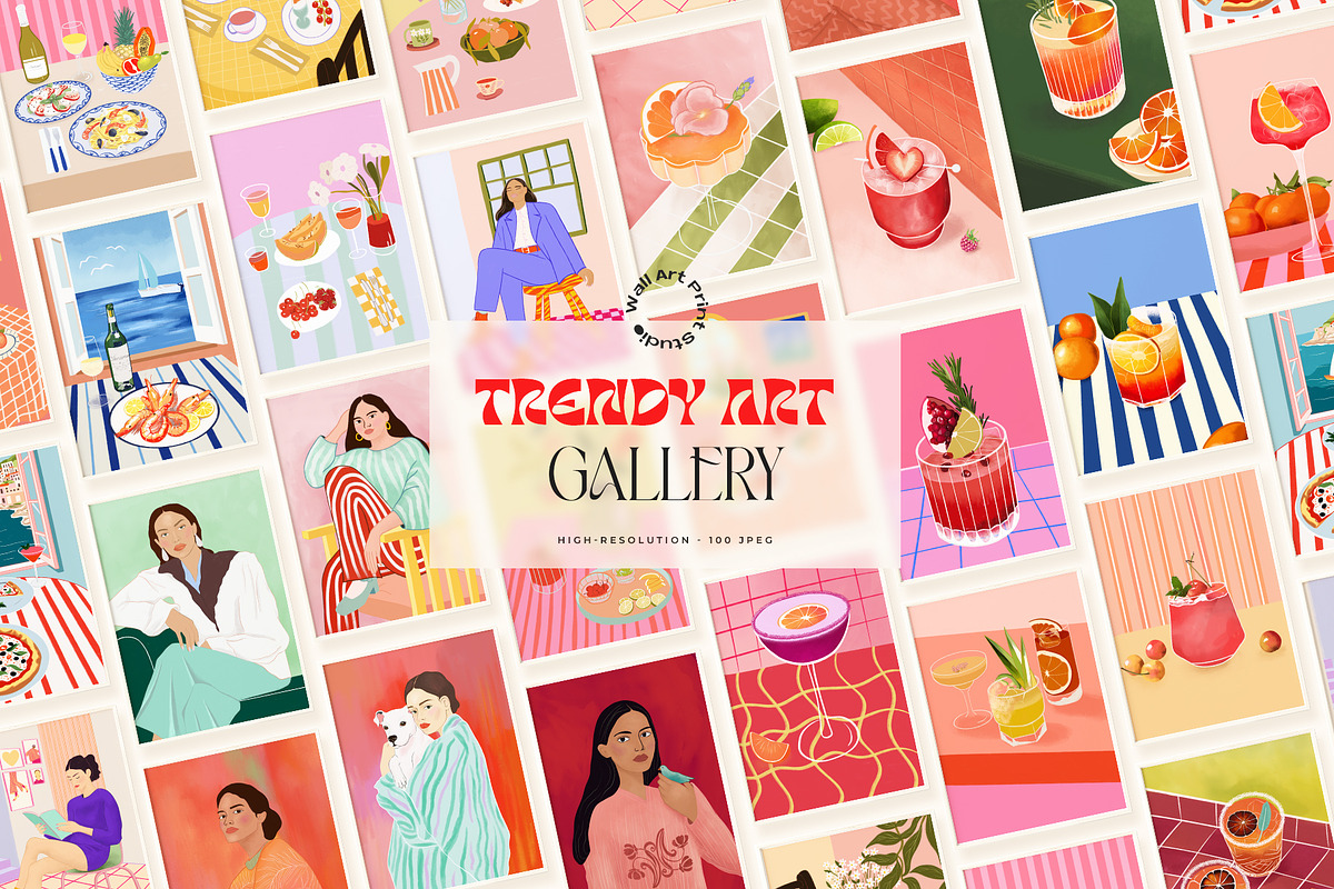 Trendy Art Gallery 3, a Graphic by Wall Art Print Studio (Photo 1 of 13)