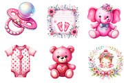 Pink Baby Girl Nursery Clipart, an Icon by Dream Creation (Thumbnail 3 of 6)