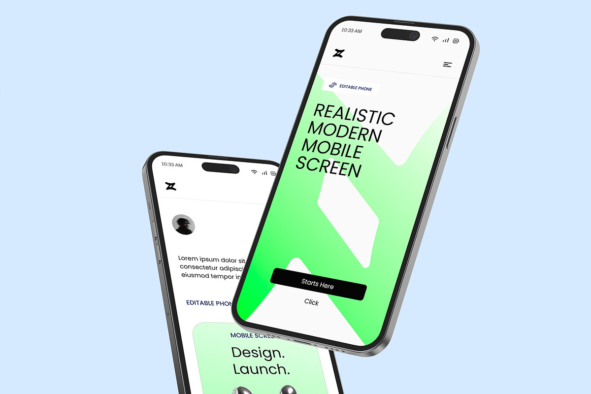 Smartphone Screen Mockup Collection, an iPhone Mockup by graphypix (Photo 10 of 14)