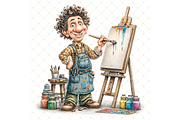 Male Artist Clipart JPG, a Person Illustration by Memories By Lea (Thumbnail 15 of 20)