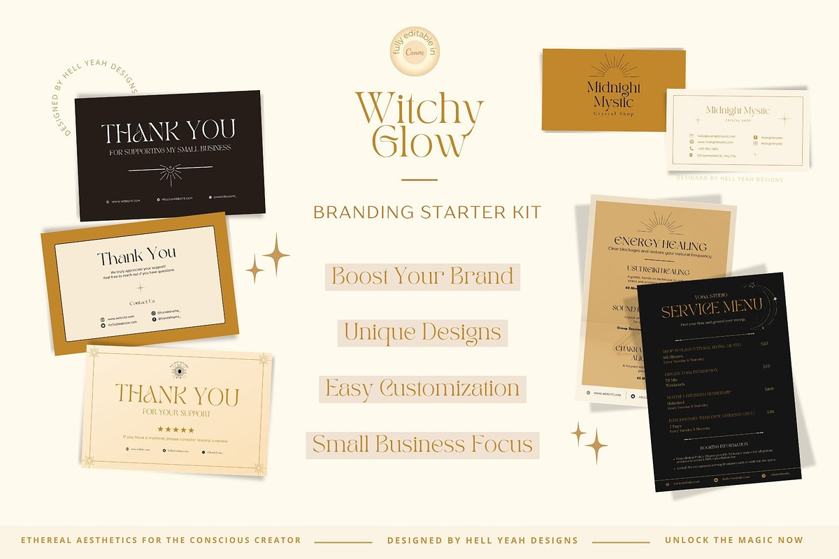 Witchy Glow Branding Starter Kit, a Social Media Template by Hell Yeah Designs (Photo 9 of 17)