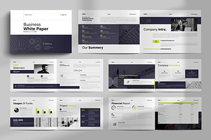 White Paper Template Landscape, a Brochure Template by NorthPeak