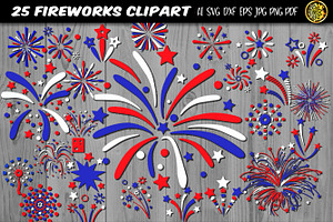 Independence Day Fireworks SVG