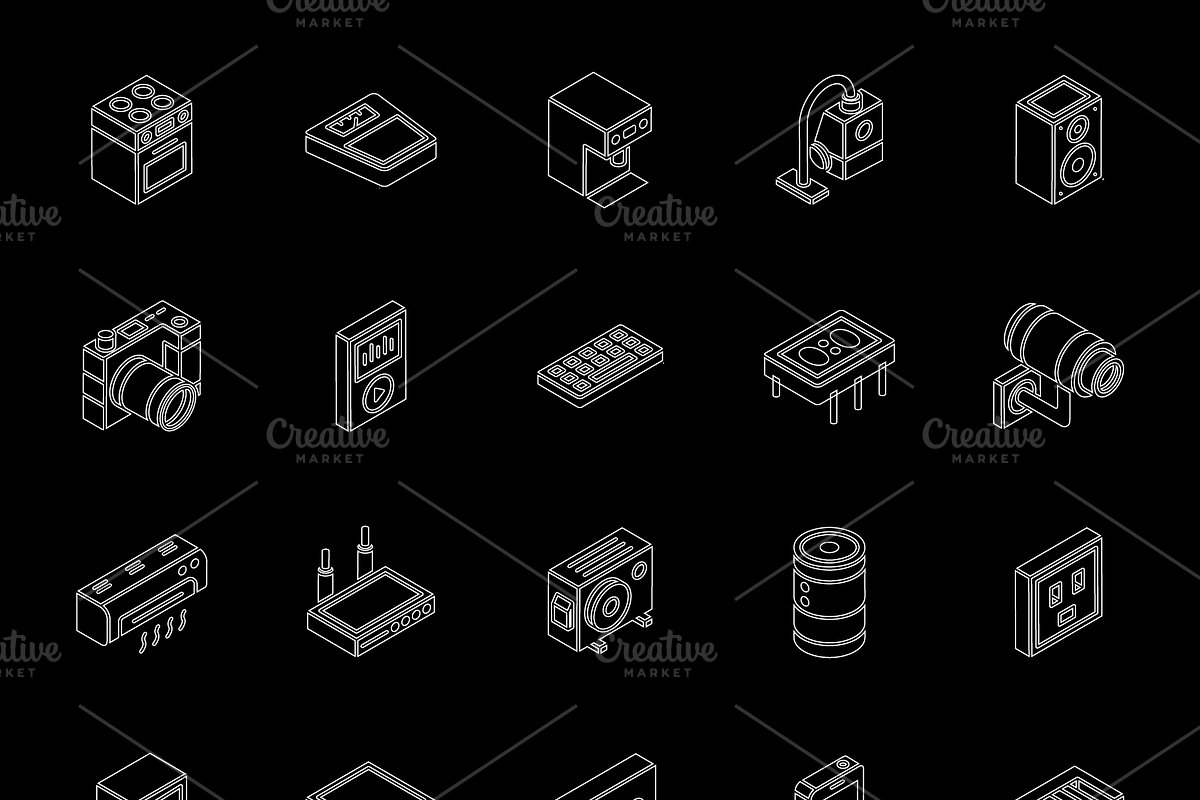 Multimedia and Appliances Icons, an Icon by Brickclay (Photo 12 of 15)