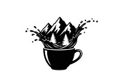 Mountain Coffee Cup Design Bundle, an Illustration by yasushie (Thumbnail 5 of 31)