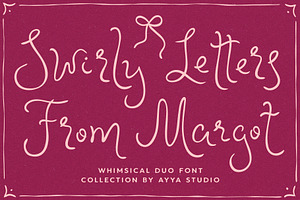 Swirly Letters Whimsical Font Duo, a Handwritten Font by Ayya Studio