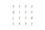 Ice Cream Line Icons, an Outline Icon by blauananas (Thumbnail 7 of 7)