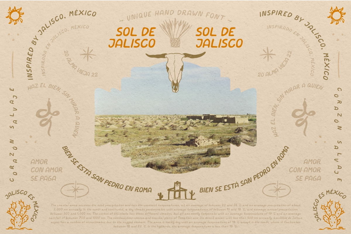 Sol de Jalisco mexican style font, a Font by Fat Hamster (Photo 3 of 7)