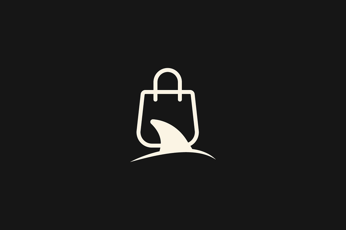 shark shop bag logo design vector, a Branding & Logo Template by Vectoryzen (Photo 1 of 2)