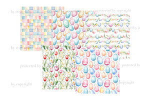 Easter Pastel Digital Paper Spring