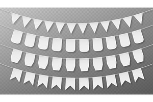 Paper garland set with flags on, an Object Illustration by art PVP - market