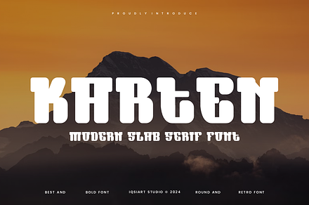 Karten - Slab Serif Font, a Slab Serif Font by Iqsiart Studio
