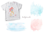 Watercolor Mermaid Collection, an Animal Illustration by MayaNavits (Thumbnail 10 of 15)