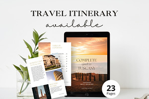 Tuscany Travel Itinerary Template