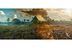 Rainforest Burning and Destruction, a Nature Photo by piter.goskov