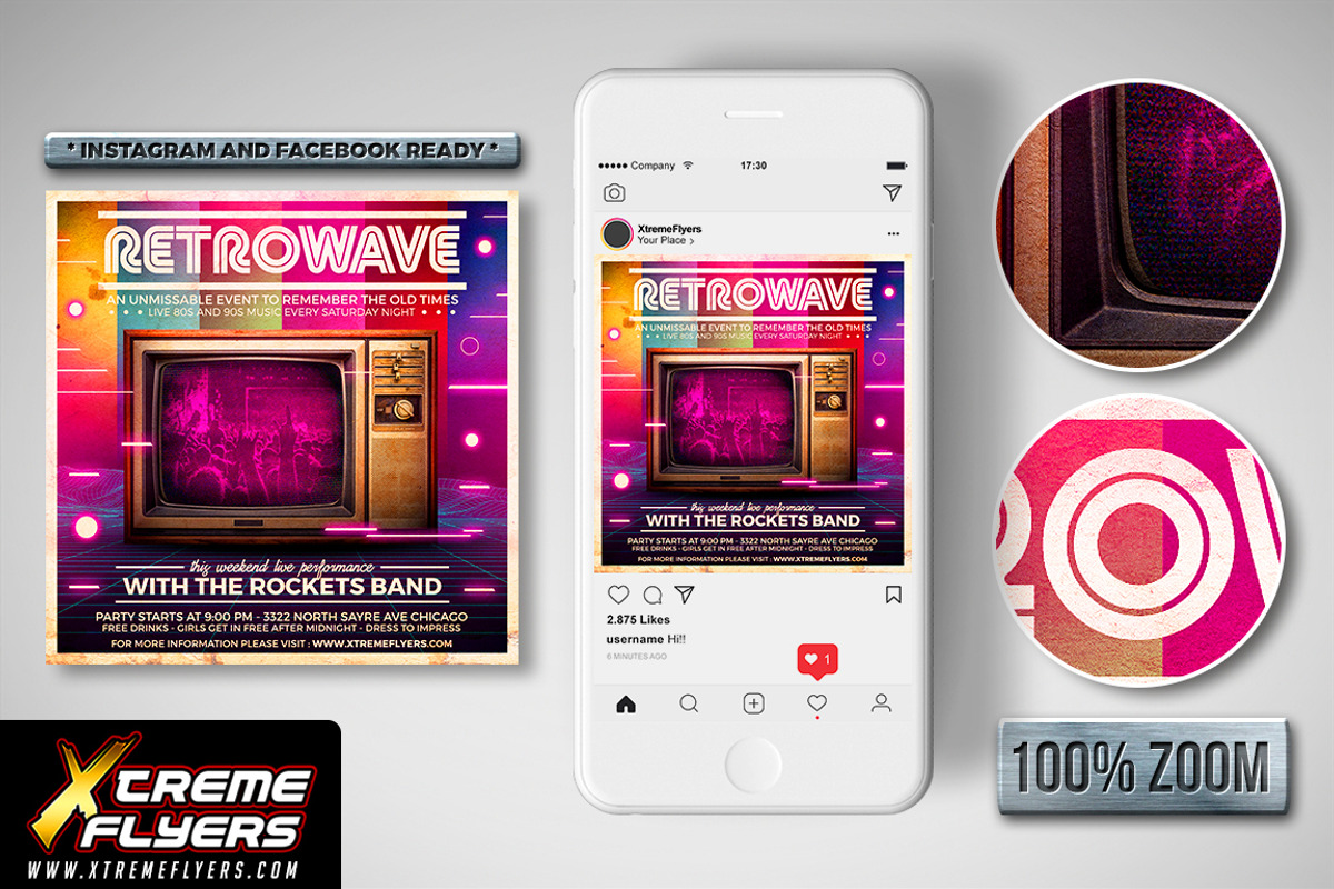 Retro Flyer Template, a Flyer Template by XtremeFlyers (Photo 2 of 2)