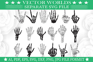 Skeleton Hand Spooky Svg