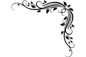 Elegant Botanical Corner, an Object Graphic by Designer_Momina