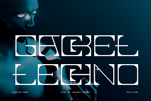 Gacket Techno - Futuristic Font, a Sans Serif Font by Iqsiart Studio