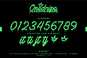 Onedrips - Graffiti Script Fonts, a Script Font by Prioritype Co (Thumbnail 10 of 14)