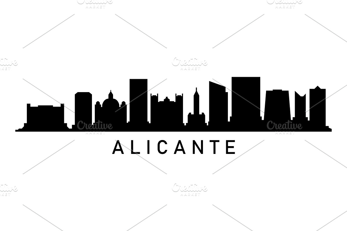 Alicante skyline, an Illustration by Mark1987