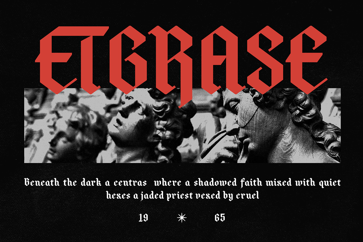 Antifight - Modern BlackletteR Font, a Blackletter Font by Typia Nesia (Photo 3 of 13)