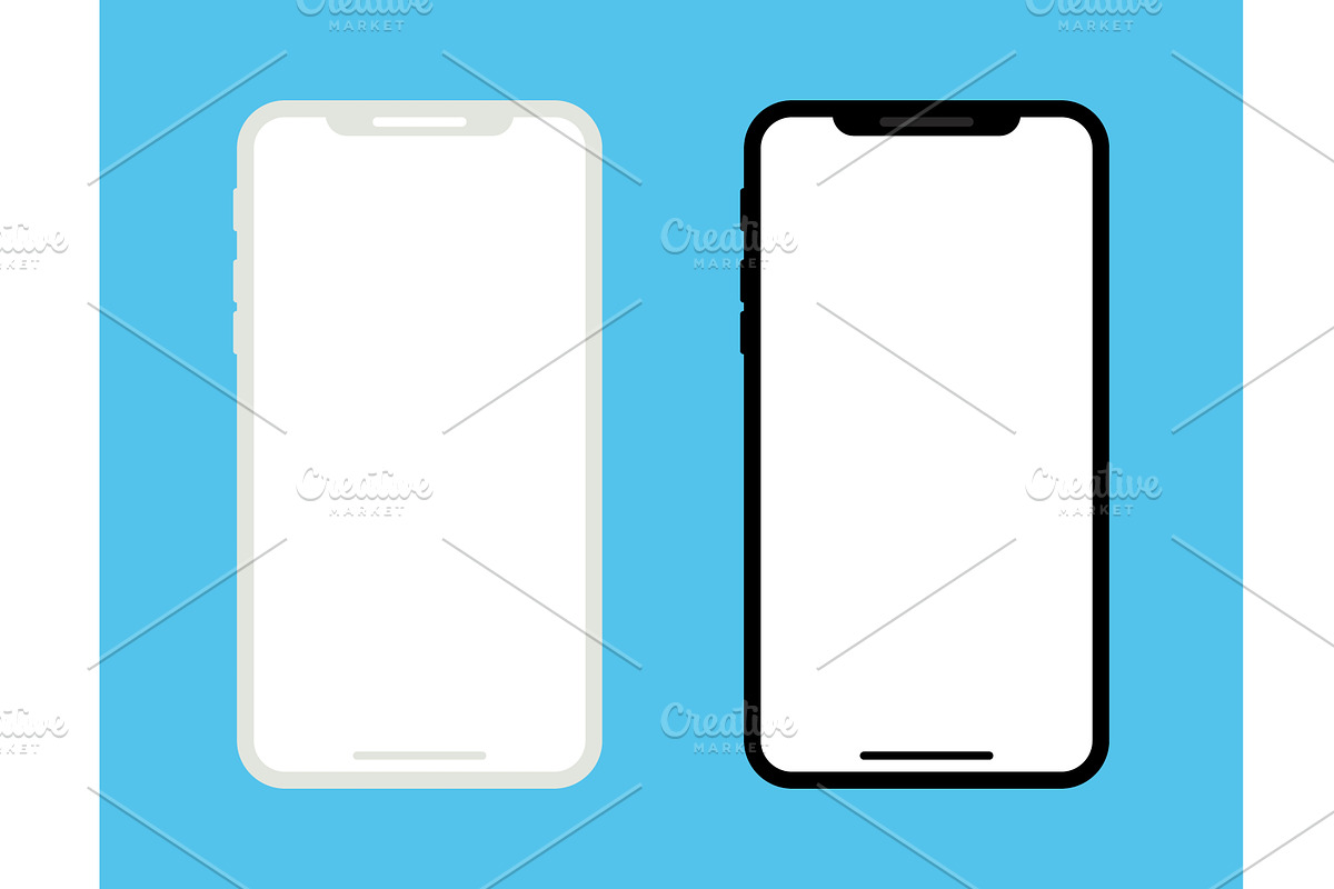 Flat mockup mobile phone, a Technology Illustration by Vector Creator