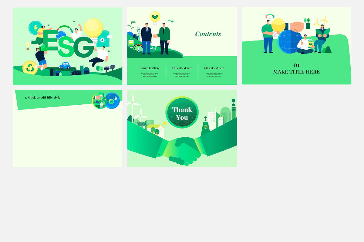 esg ppt template, a Presentation Template by chungmudesign
